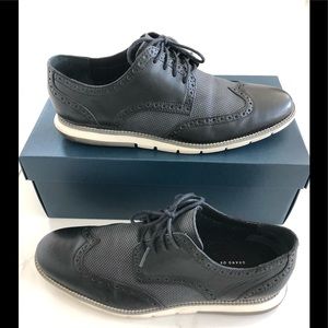 Cole Haan size 10 Grand OS Black and Grey wingtips